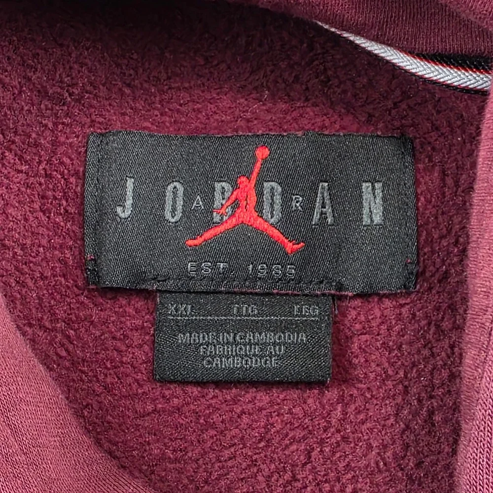 Jordan Brand Michael Jordan sweatsuit Embroidered Hoodie Maroon XXL DA4661-620‎